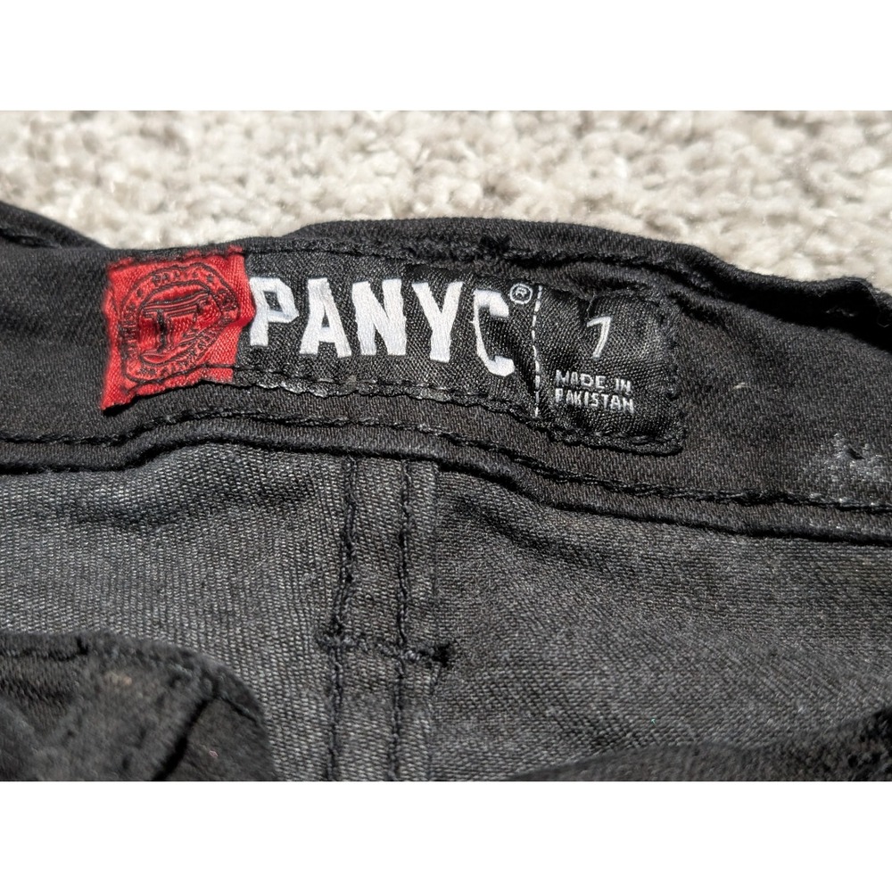PANYC Kids‎ Black Paint Splatter Distressed Jeans Size 7 - Picture 3 of 7